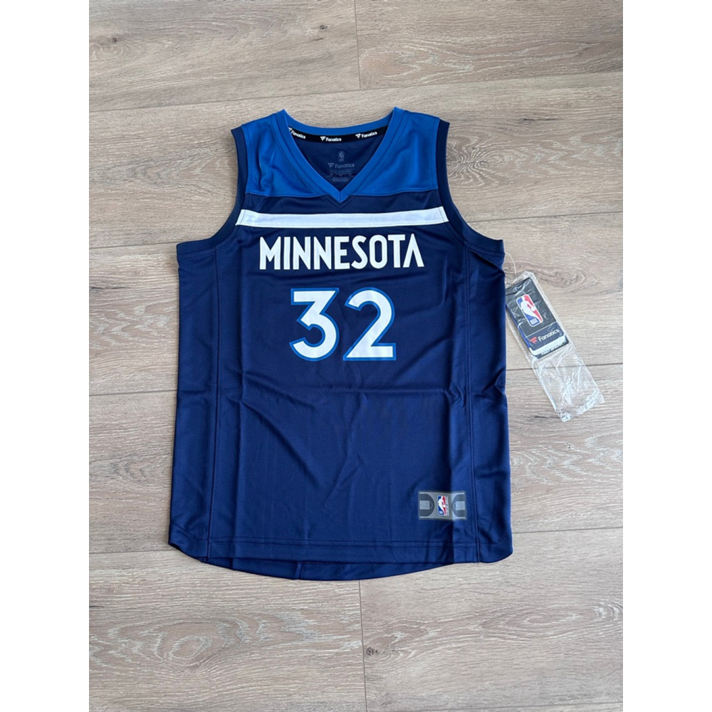 Boys Fanatics Jersey M Blue Minnesota Timberwolves #32 Towns